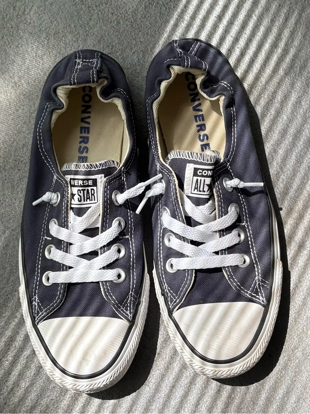 Converse Shoreline All Star Slip On Sneakers• size 8.5• Navy Blue🔥 - Picture 10 of 13